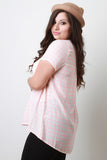 Plus Size Neon Grid Top