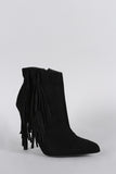 Qupid Western Flair Fringe Bootie