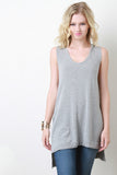 Soft Knit Sleeveless Hoodie Top