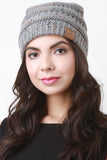 Speckle Ridged Knit Beanie