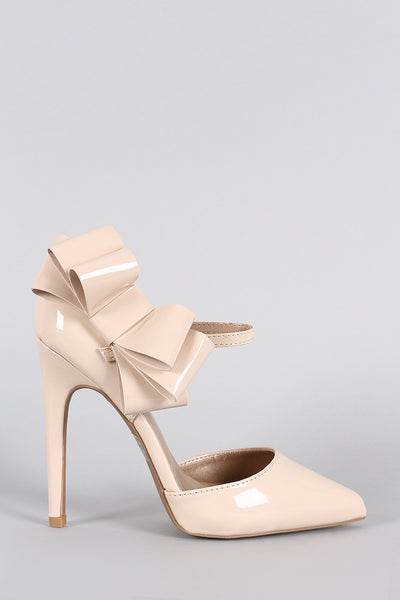 Qupid Lush Bow Mary Jane Dorsay Pump