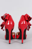 Qupid Lush Bow Mary Jane Dorsay Pump