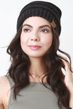 Mottled Ridged Knit Beanie