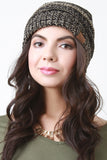 Mottled Ridged Knit Beanie