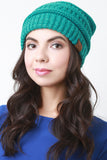 Mottled Ridged Knit Beanie