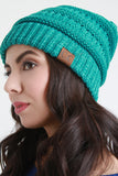 Mottled Ridged Knit Beanie