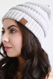 Mottled Ridged Knit Beanie