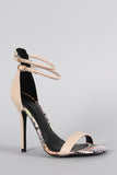 Wild Diva Lounge Snake Soul Open Toe Heel