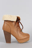 Bamboo Stacked Hiking Ankle Boots