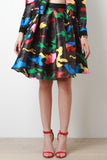 Colorful Camouflage Print Skirt