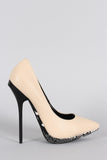 Liliana Magazine Print Pointy Toe Stiletto Pump