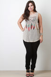 Plus Size Dream Twisted Open Back Tank Top