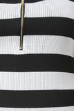 Plus Sizes Striped Zip Up Tank Midi Dress