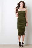 Ruched Sides Tube Dress