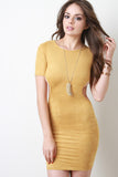 Suede Back Cutout Dress