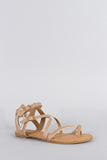 Bamboo Intertwined Straps Diamond Sandal