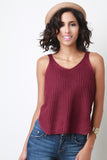 Sleeveless Knit High-Low Top