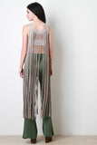 Suede Falling Fringe Maxi Top