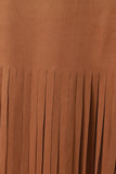 Suede Fringe Maxi Dress