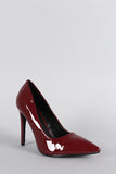 Delicious Glossy Pointy Toe Stiletto Pump