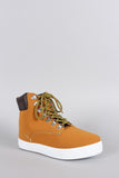 Bamboo High Top Round Toe Lace Up Sneaker