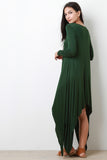 Long Sleeve Sharkbite Maxi Dress