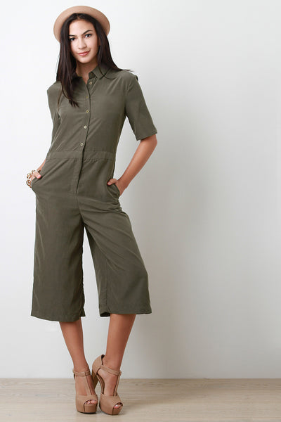 Culotte Button-up Jumpsuit