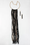 Hoop Collar Long Fringe Necklace