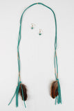 Feather Drape Suede Necklace