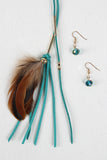 Feather Drape Suede Necklace