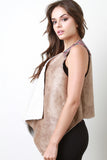 Shearling Vegan Leather Vest