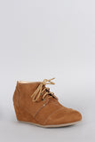 Bamboo Patch Work Wedge Booties