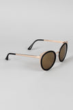 Matte Redux Metallic Frame Cat Eye Sunglasses