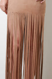 Long Fringe Suede Dress