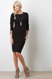 Bodycon Long Sleeves Midi Dress