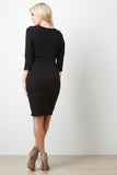 Bodycon Long Sleeves Midi Dress