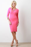 Bodycon Long Sleeves Midi Dress