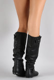 Wild Diva Lounge Slouchy Knee High Flat Boot