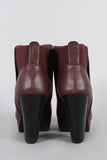 Wild Diva Lounge Elastic Gores Platform Chunky Heeled Booties