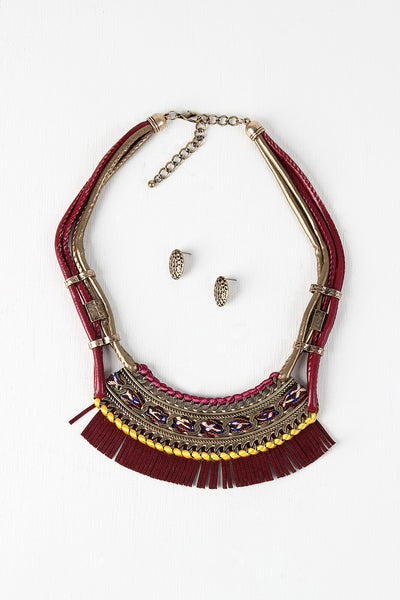 River Tribe Woven Plate Necklace