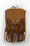 Suede Fringe Backpack