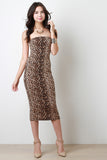 Wild Spots Tube Midi Dress