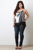 Sleeveless Glitter Metallic Party Swing Top