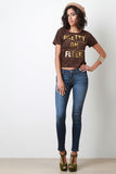 Pretty on Fleek Vegan Suede Slashed Back High Low Tee