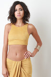 Suede Racerback Crop Top