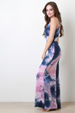 Tie Dye U-Neck Maxi Dress