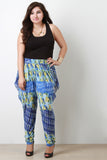 Abstract Tapered Harem Pants