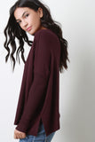 Casual Long Sleeves Dolman Trapeze Top