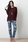 Casual Long Sleeves Dolman Trapeze Top