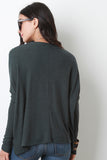 Casual Long Sleeves Dolman Trapeze Top